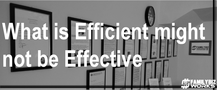 Efficiency vs Effectiveness